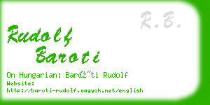 rudolf baroti business card